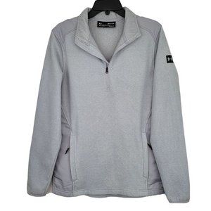 Under Armour Mens Small‎ Medium Gray Loose Coldgear 1/4 Zip Pullover Sweater